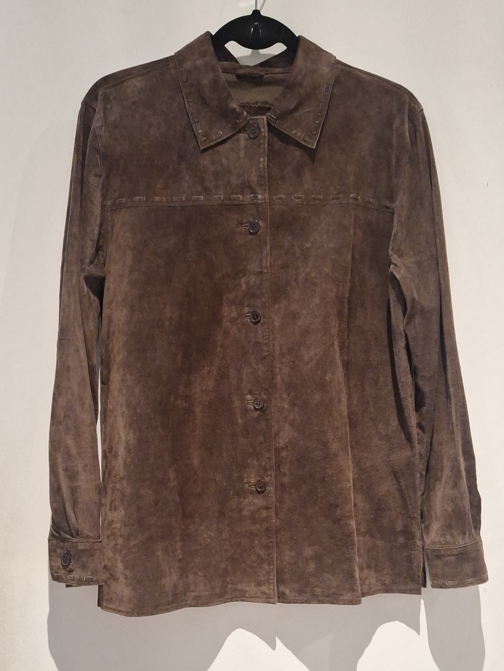 Outfit JPR Chocolate Brown Suede Button-Front Women’s Jacket Shacket